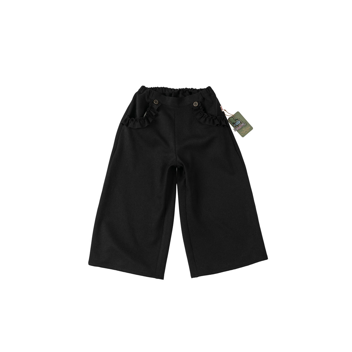 シェリーローブ キッズウエア Ruche（ルーシュ） フリルポケットワイドパンツ ブラック 110・120・130