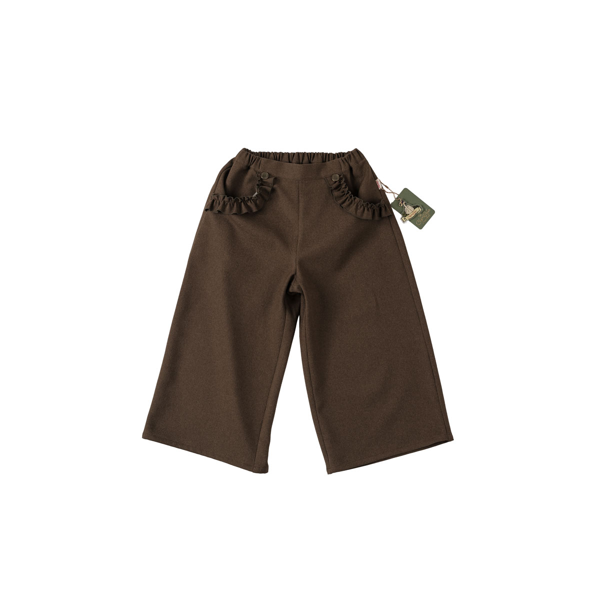 シェリーローブ キッズウエア Ruche（ルーシュ） フリルポケットワイドパンツ ブラウン 110・120・130