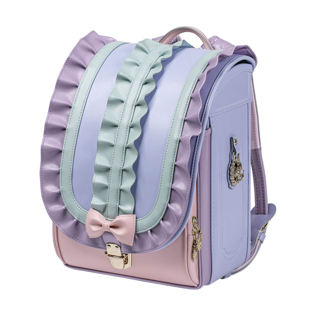 ランドセル メルティーフリル パステルブリーズ 半かぶせタイプ リリコ 重なるフリルが、装いにそっと可憐さを添える女の子ランドセル