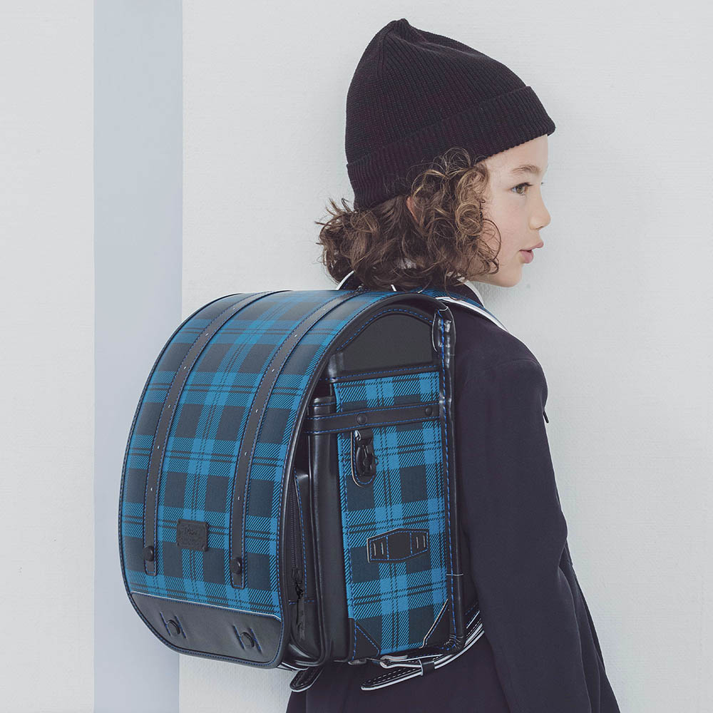 ランドセル CFカスタム CFブルー リリコ チェックの格子が描き出す、モードなスタイルの男の子ランドセル