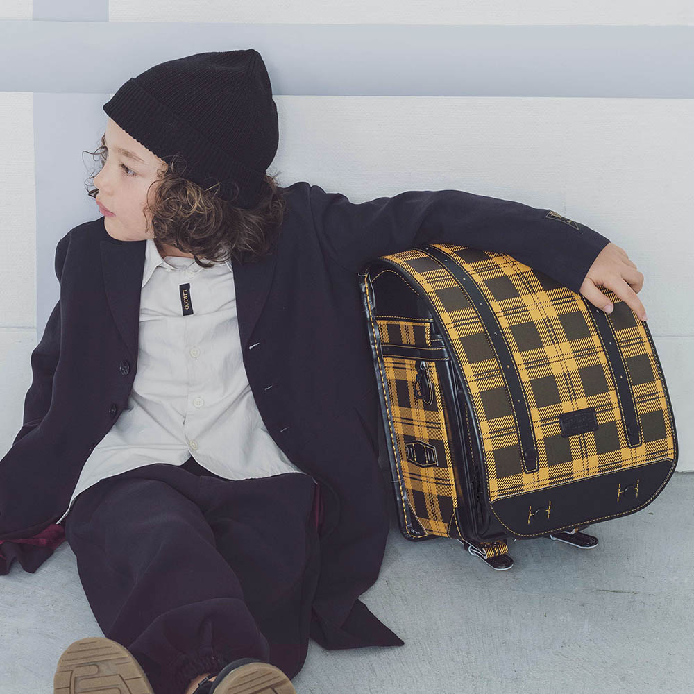 ランドセル CFカスタム CFイエロー リリコ チェックの格子が描き出す、モードなスタイルの男の子ランドセル
