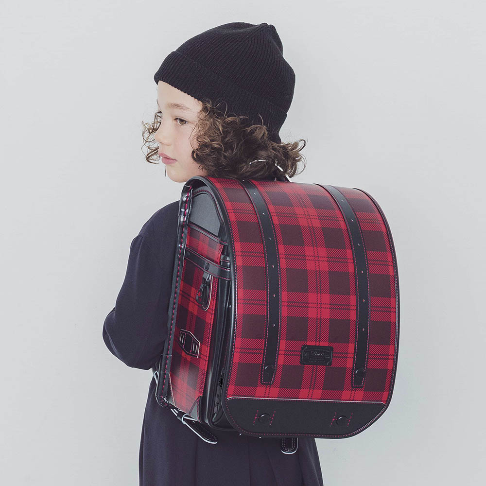 ランドセル CFカスタム CFレッド リリコ チェックの格子が描き出す、モードなスタイルの男の子ランドセル 赤 アカ